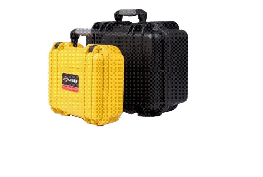 航空箱圖片，黑色開模塑料箱，黃色開模工具箱